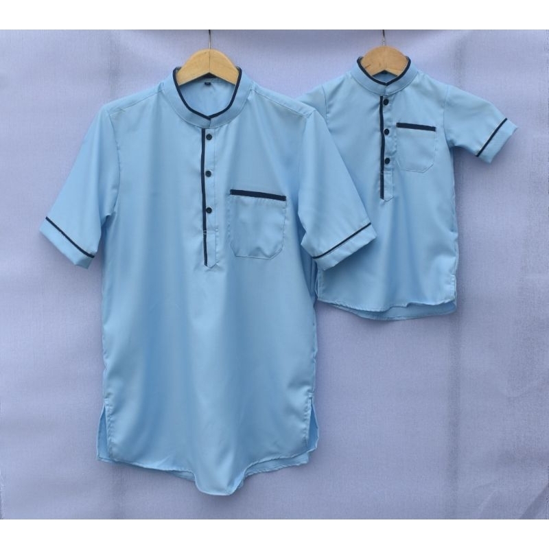 Baju Koko Kurta Couple Ayah Dan Anak Laki Laki Lilac lemon mustard