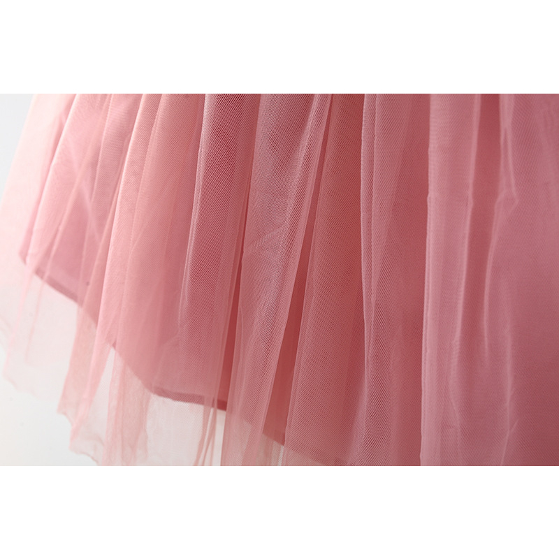 Dress Tile Import Anak Perempuan Gaun Pesta Mini Tutu Pink Tulle