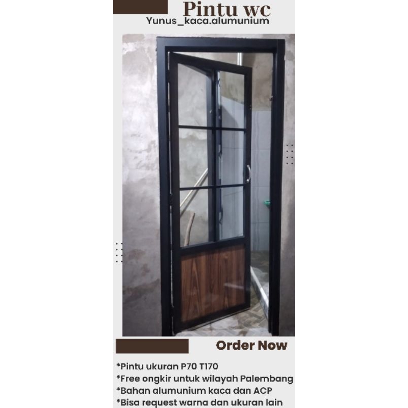 PINTU ALUMINIUM PINTU WC HANYA PALEMBANG