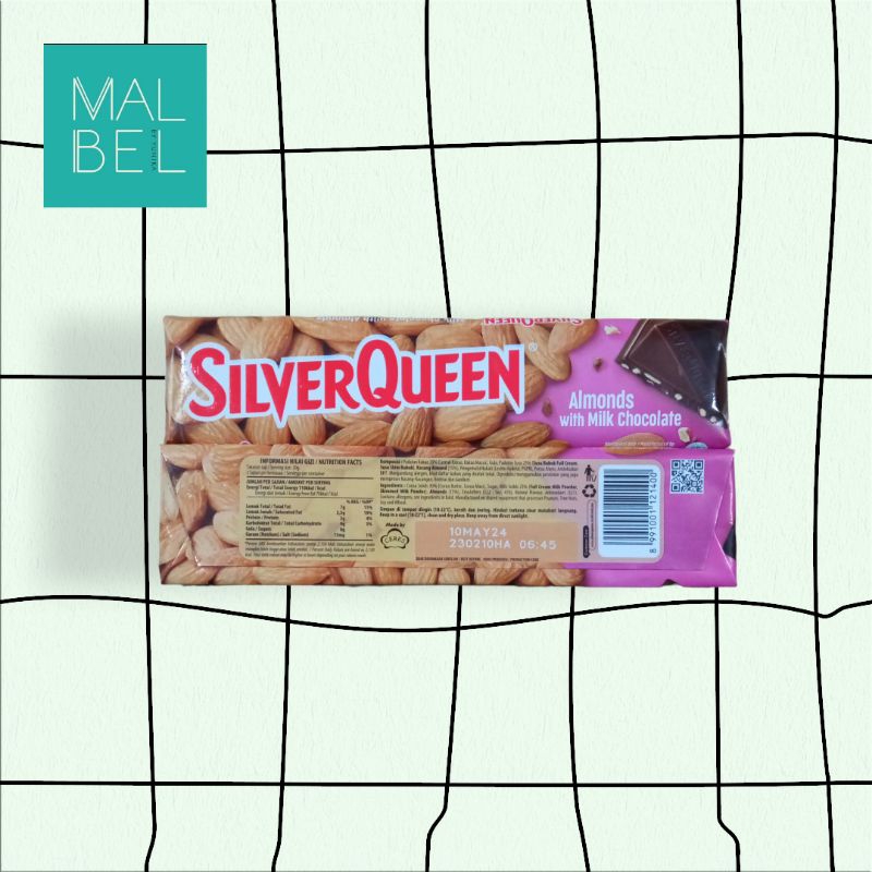 

Silverqueen Coklat Kacang almond