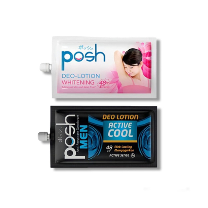 POSH Deo Lotion Whitening / Hijab Chic / Men Active Cool Anti-Perspirant Deodorant / Deodoran Sachet