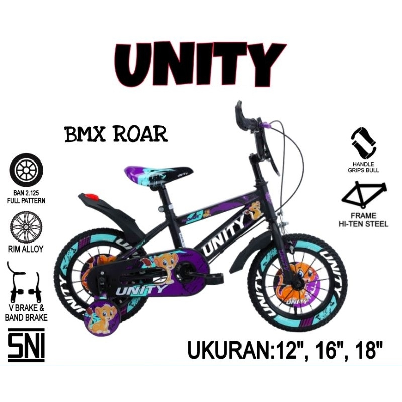 Sepeda Anak cowok Laki Laki  Bmx Unity Roar