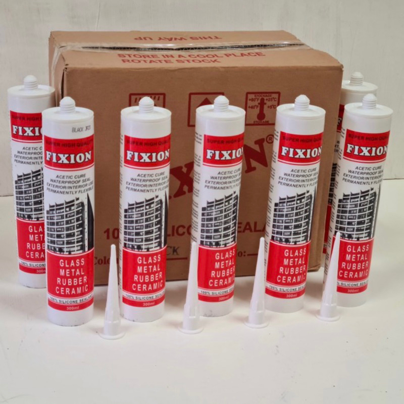 FIXION Lem Silicon Sealent Botol - Hitam