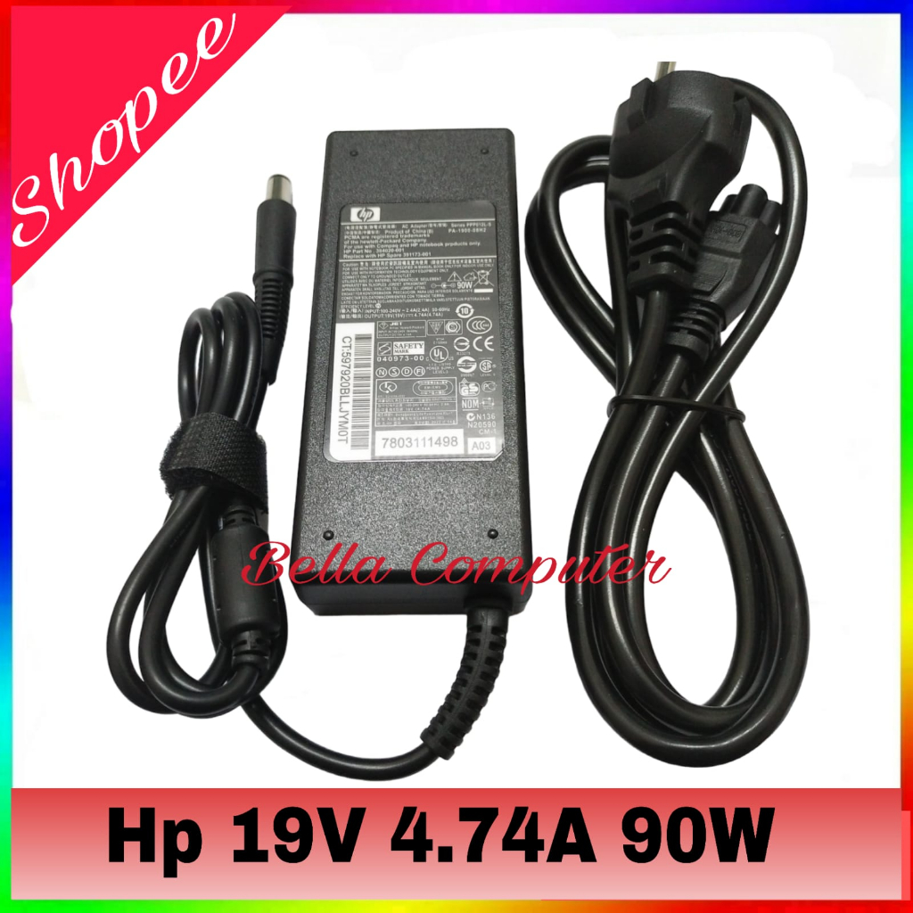 19V 4.74A 90W AC Adapter 463955-001 463956-001 PPP014D-S Charger Laptop HP Compaq Business nc2000 nc2410 nc6140 nx6000 nx6130 nx6310 nx6315 nx6320 nx6330 nx8000 nx8410 nx9420 nx9600 tc4000 6000 6531s nc6230 nx6125 Mobile Workstation 8000 9000 nx8000