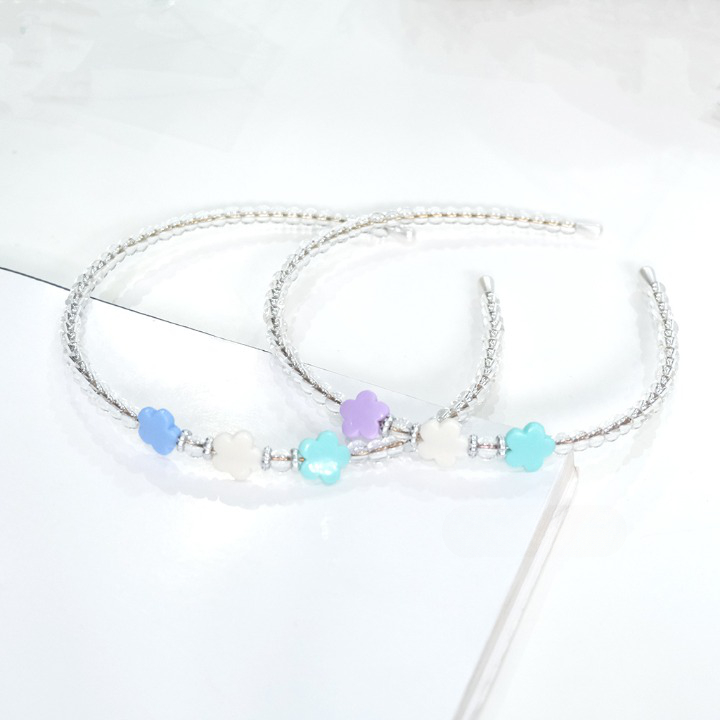 Bando rambut korea mutiara 1pcs satuan Bando korea mutiara pearl || Bando Impor Rhinestone Korea dengan Aksen Kristal Permata Bandana Logam Tipis Aksesoris Rambut Wanita Bando Pesta Pernikahan Blink Blink Korean Wedding Crystal Headband BOP002