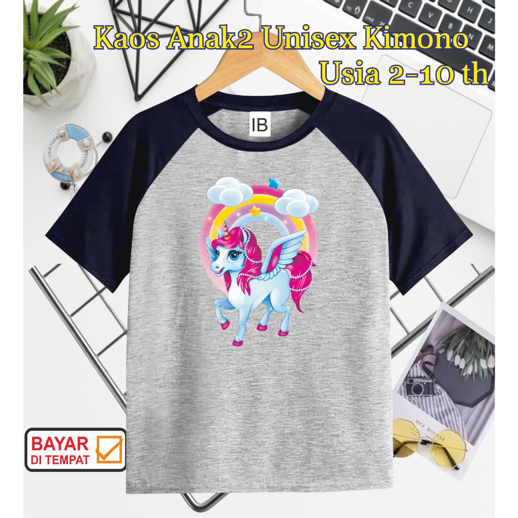 ((IB))KAOS ANAK2 UNISEX KIMONO/PONY DIGITAL SABLON