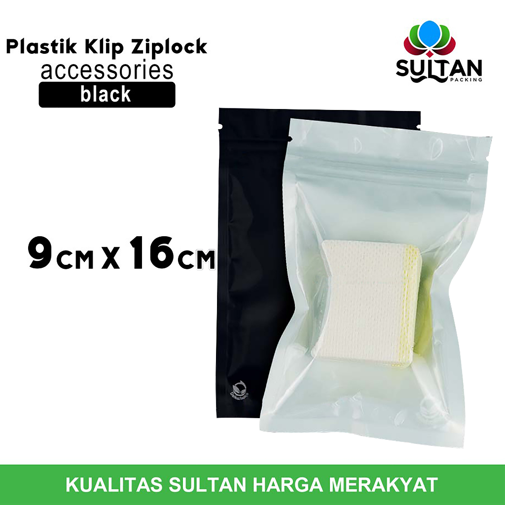 

PLASTIK KLIP ZIPLOCK BAG 9x16cm BLACK PEARL KEMASAN AKSESORIES DELKOCHOICE TERMURAH
