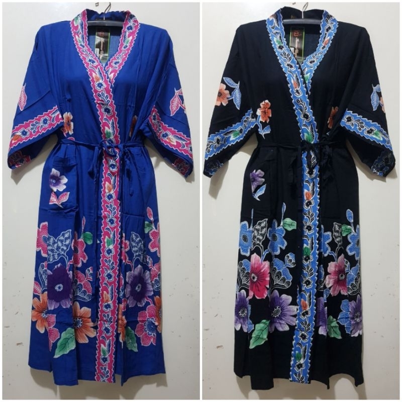 YULI - LONGDRES KIMONO LD 125 CM PB 115 CM KENCANA UNGU LEBEL HITAM KUH