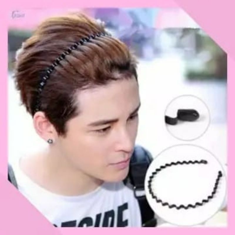 Bando Besi Hairband Bandana Bendo Gelombang Aksesoris Rambut Fashion