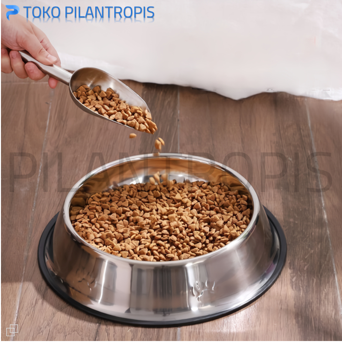 WADAH TEMPAT MAKAN KUCING ANJING STAINLESS PET BOWL STAINLESS MANGKOK MANGKUK MAKAN KUCING MURAH