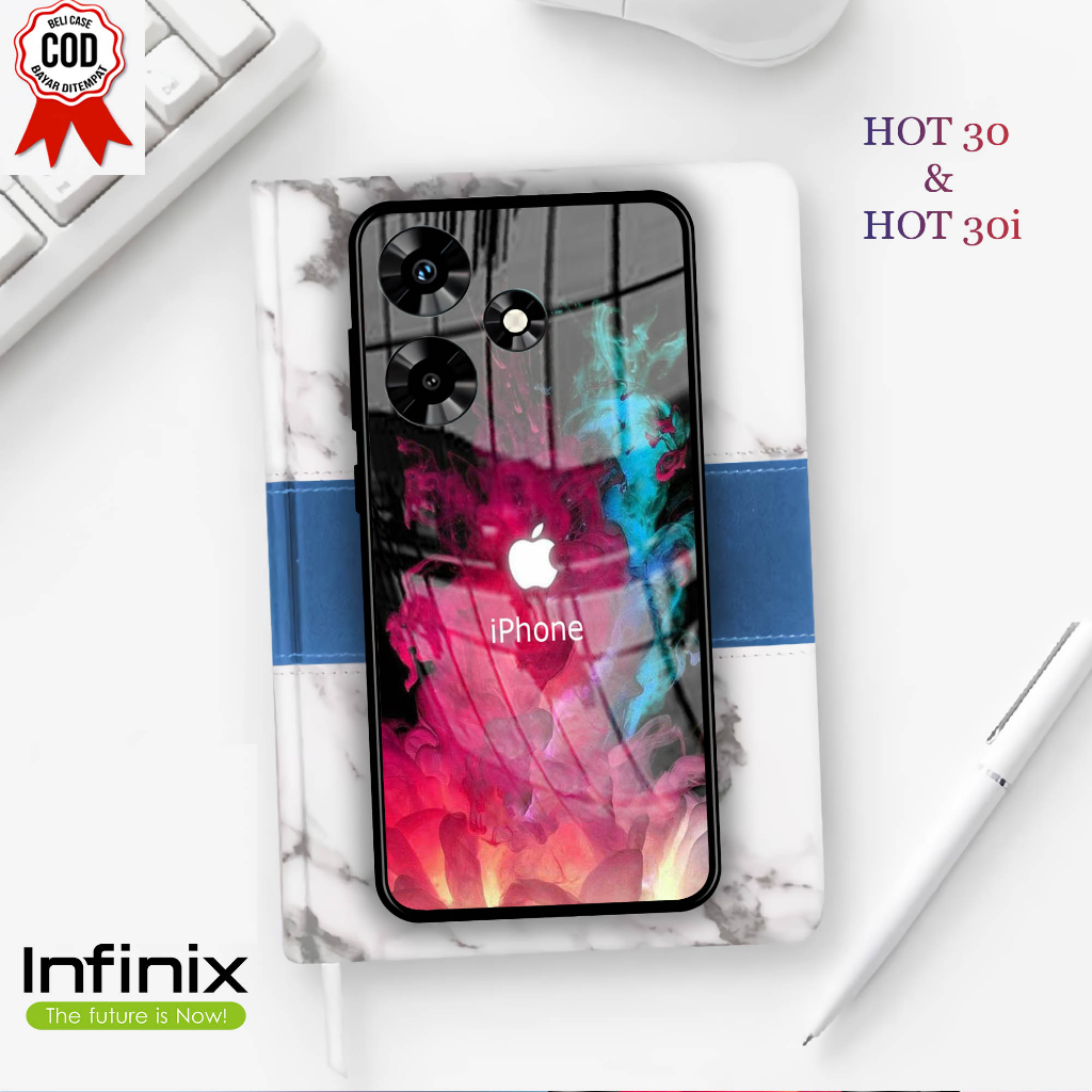 Softcase Kaca INFINIX HOT 30 & 30i  - Case Handphone INFINIX HOT 30 & 30i [T49]