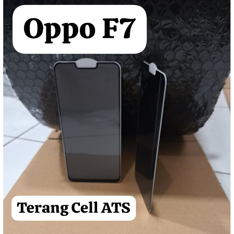 TEMPERED GLASS FULL KACA PRIVACY ANTI-SPY OPPO F7