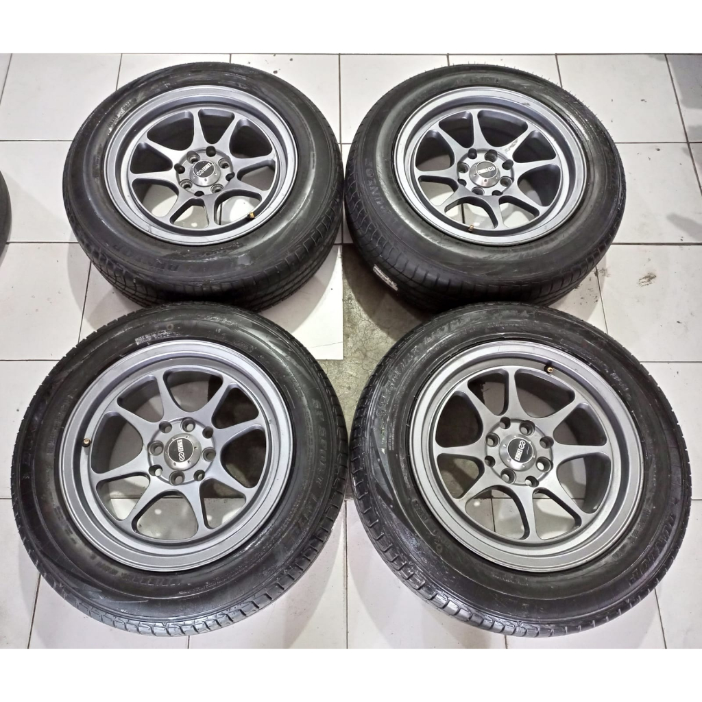 VELG MOBIL SECOND ENKEI RING 15 LEBAR 7,5 PCD 4X100 + BAN 185 65 R15