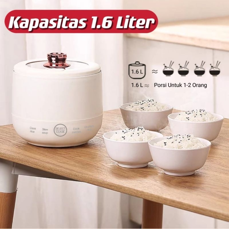 Rice Cooker Mini 1.6L Penanak Nasi / Magic Com Portable⭐ Mrlion ⭐