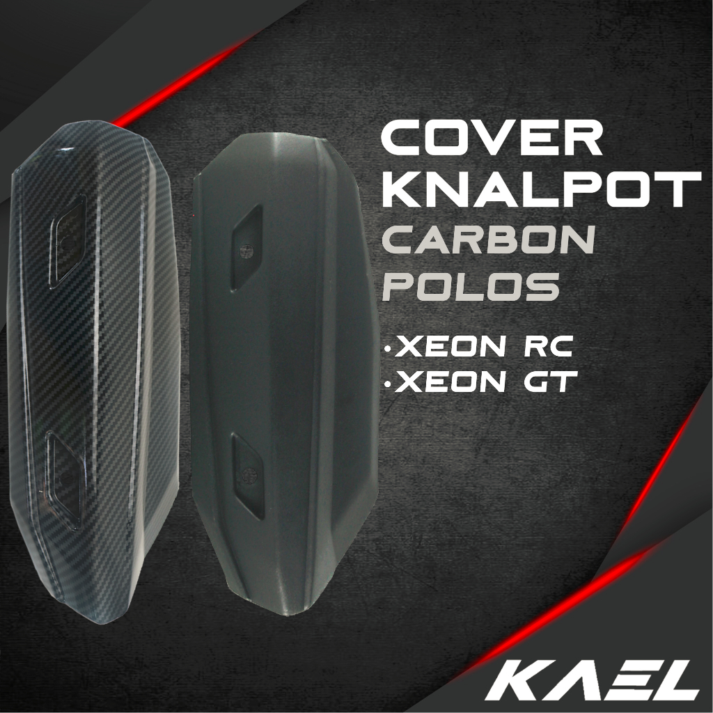 Cover Tutup-Penutup-Tameng Pelindung Knalpot-Kenalpot-Muffler Premium Black Carbon-Karbon 7 Xeon 125 RC-GT