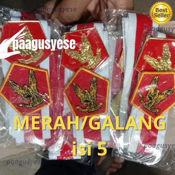(5set) MURAH Medali Pramuka MERAH/GALANG Garuda Siaga Penggalang Penegak Pandega /Medali Pramuka Gar