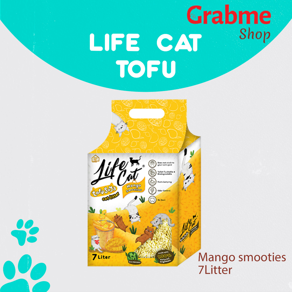 Pasir Kucing Gumpal Wangi Tofu LIFE CAT 7L 2,5Kg