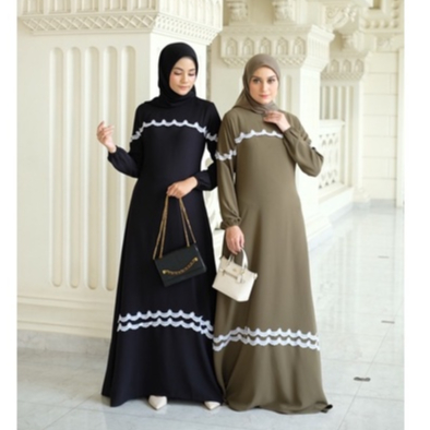 Ounadoutfit Fatimah dress wanita premium | dress kondangan | baju muslimah | outfit pengajian | baju muslim wanita | dress kondangan | abaya muslim | dress abaya