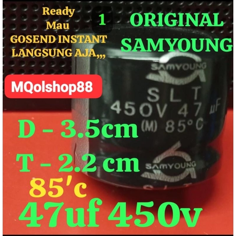 Elco kapasitor 47/450v 47uf450v 47uf 450v SAMYOUNG