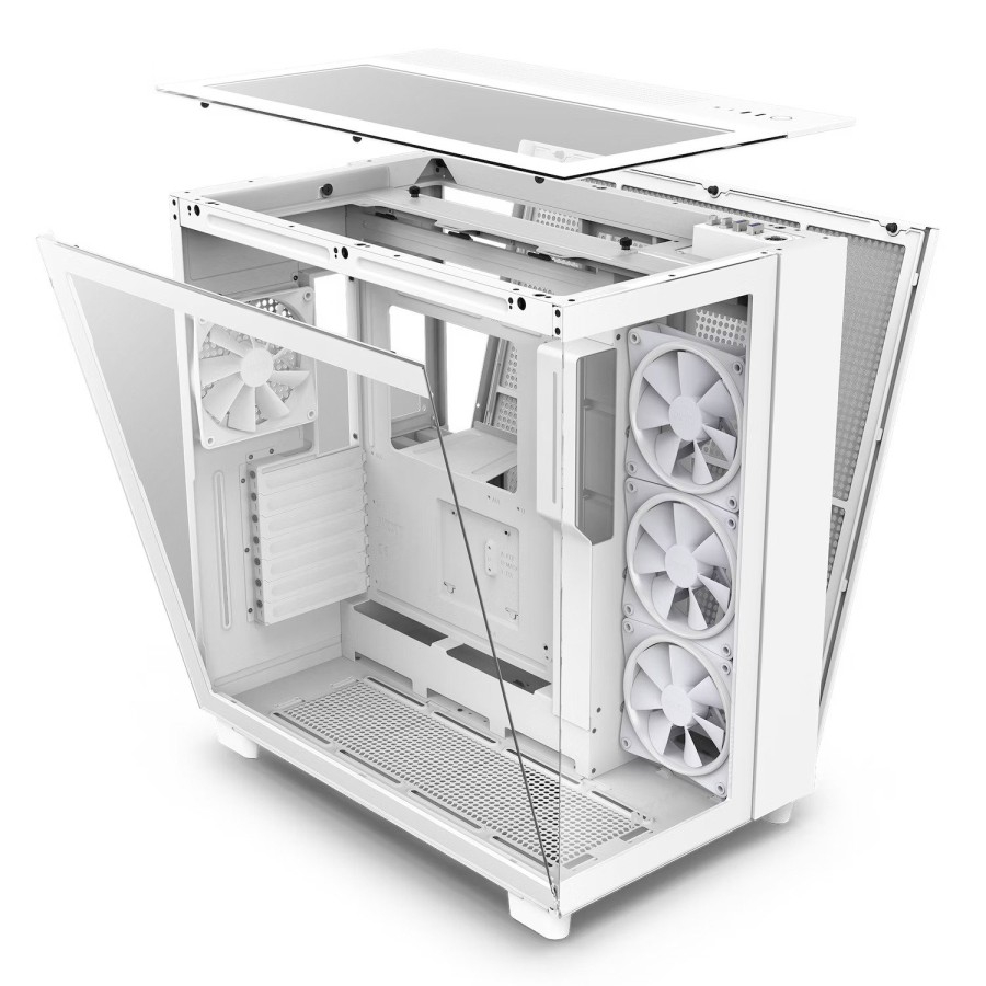 Casing NZXT H9 Elite White - ATX Mid Tower Airflow Case