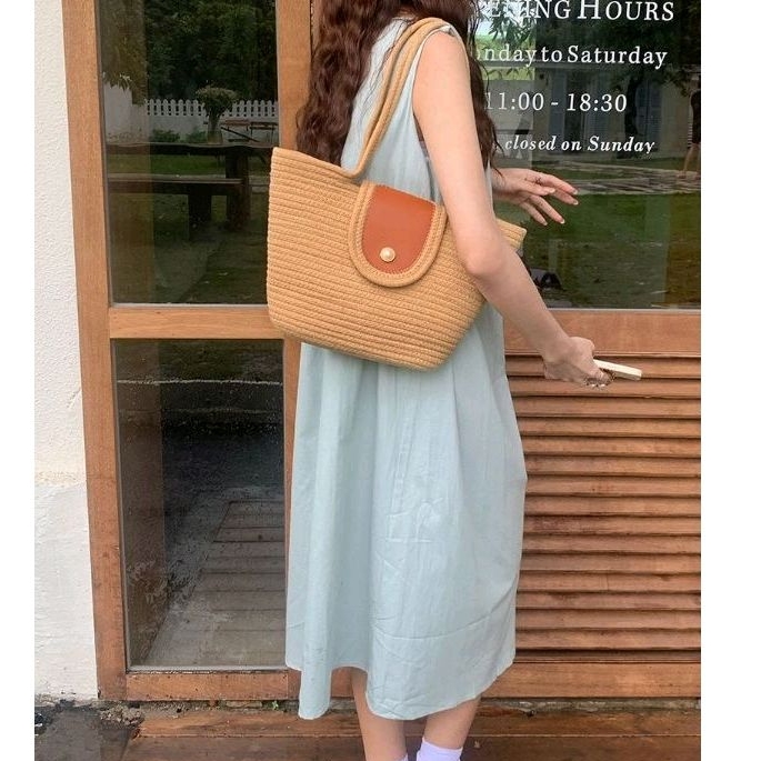 ELLA - TAS RAJUT ETNIC RETRO KOREA / TAS BAHU WANITA