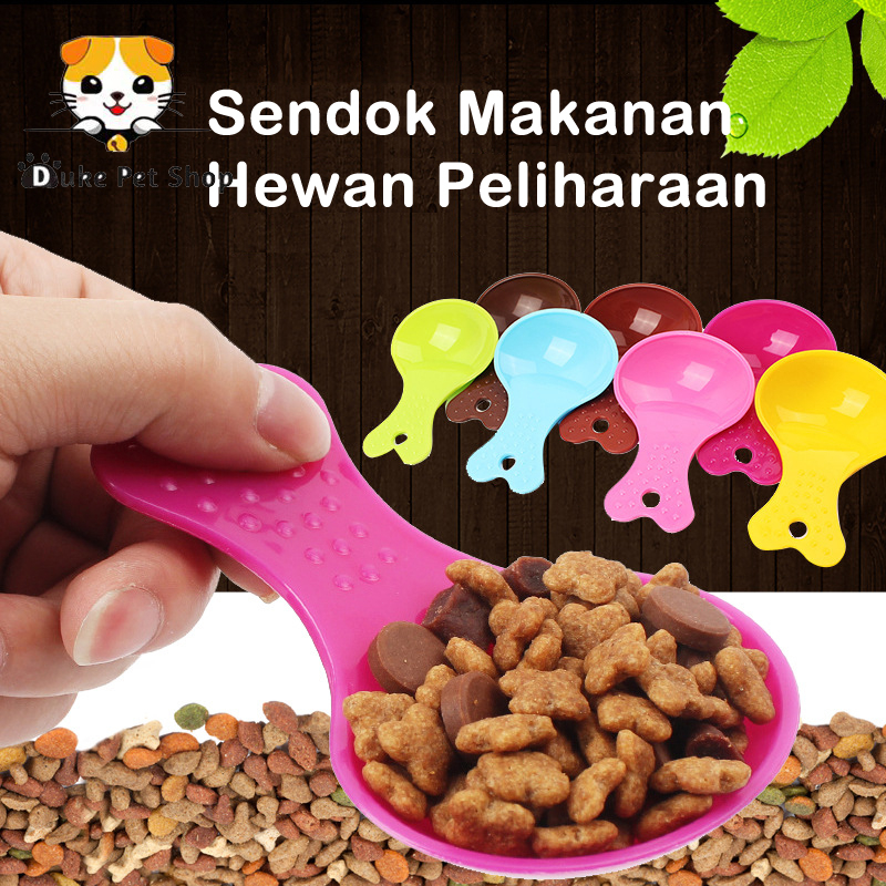 Sendok Makanan Hewan Peliharaan Anjing Kucing  Sekop Sendok Makan Plastik Premium