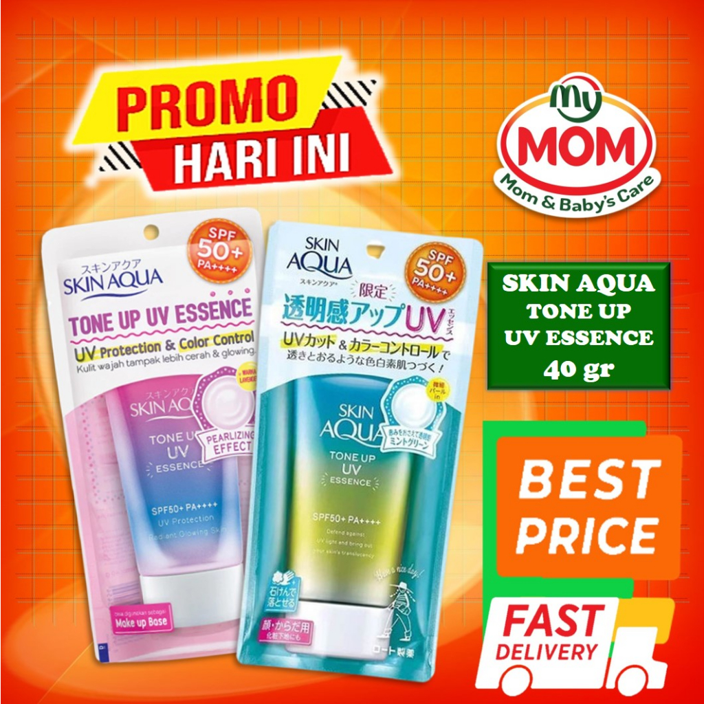 [BPOM] Skin Aqua Tone Up UV Essence 40 gr / PINK &amp; MINT / Skin Aqua SunScreen / MY MOM