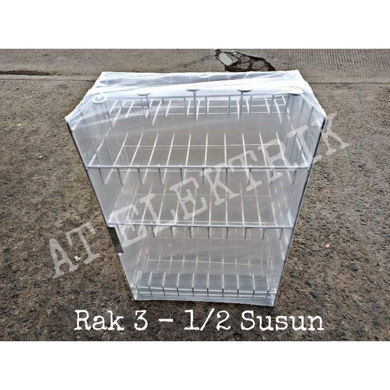 Rak Gelas / Piring Ukuran 3 - 1/2 Susun Gantungan Gelas  Persegi Panjang / Rak Piring Kitchen Set