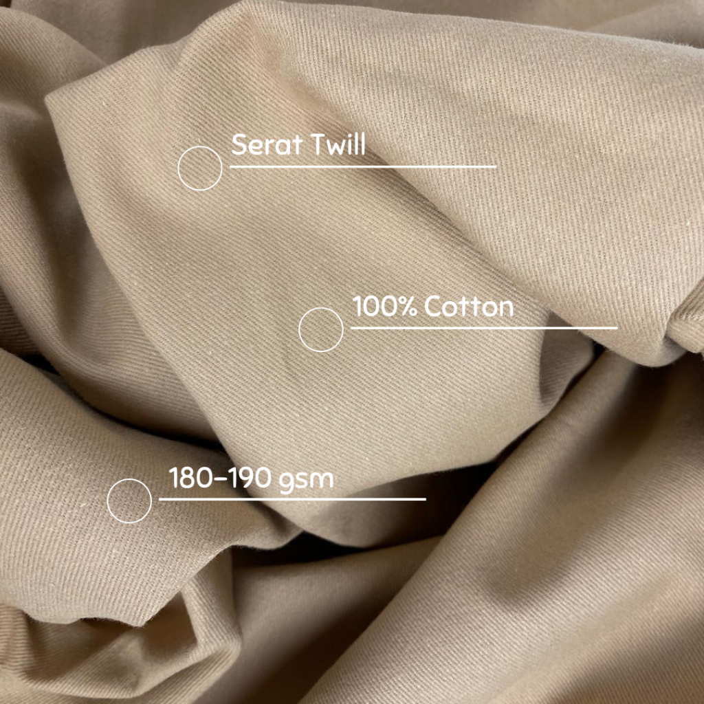 0.5 Meter Kain Canvas Twill Bahan Kanvas Twill/ Cotton Twill