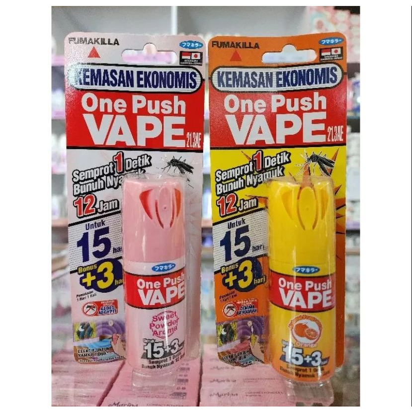 FUMAKILLA ONE PUSH VAPE 15 HARI + 3 HARI/ OBAT NYAMUK ONE PUSH 18 HARI VAPE