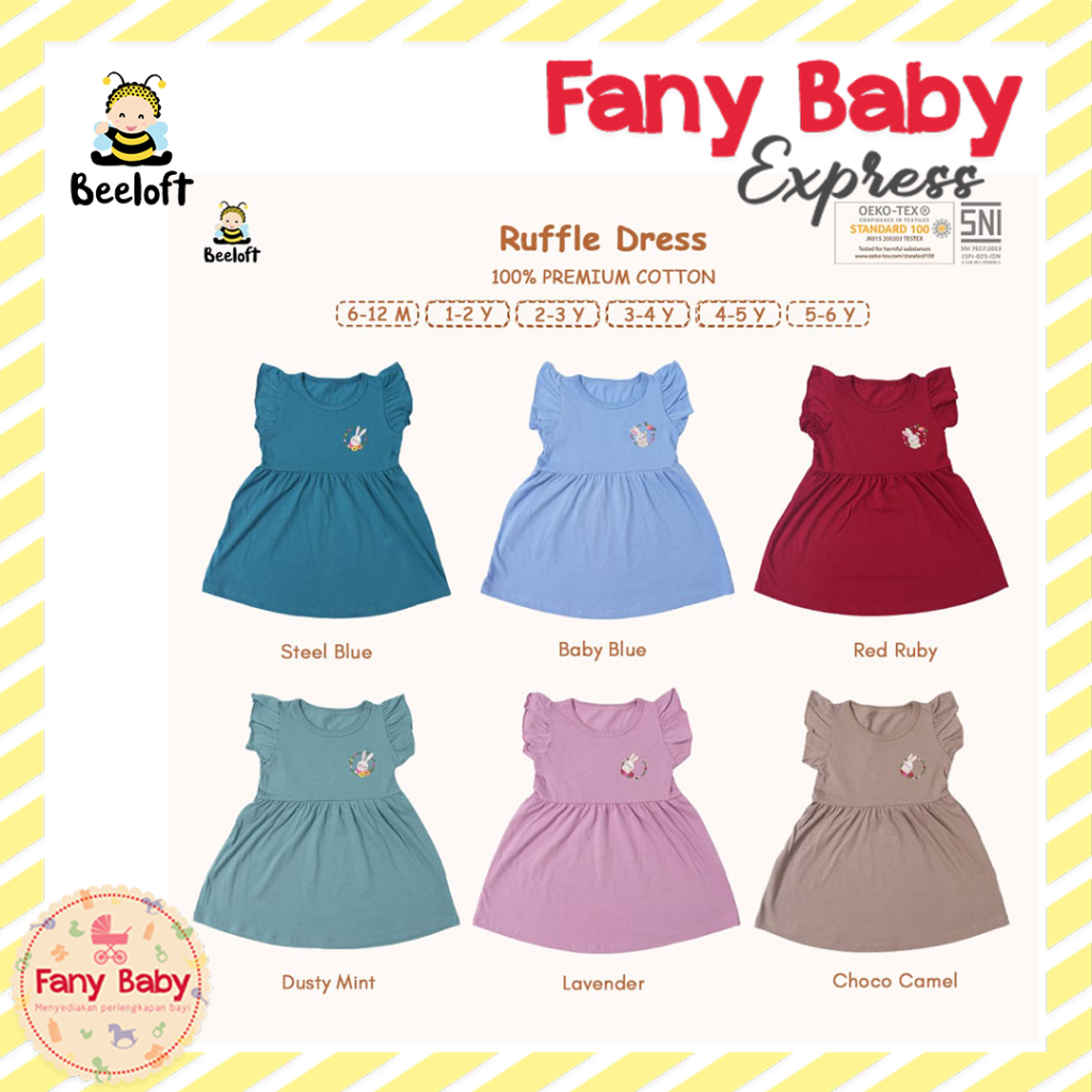 BEELOFT RUFFLE DRESS