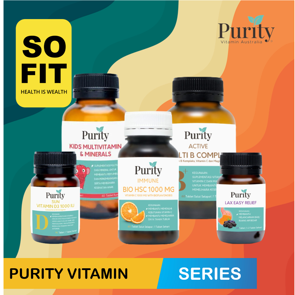 Purity Active Multi B Complex 60 Tablet / Vitamin B Compleks Multivitamin / Suplemen Kesehatan