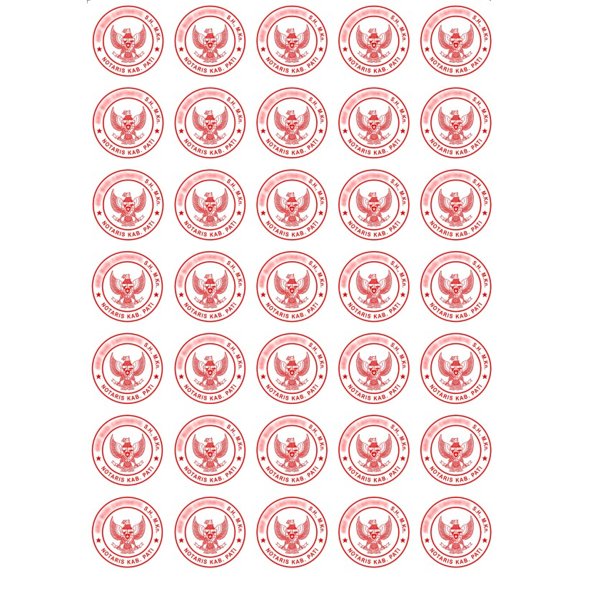 

MINIMAL 105 Pcs, Stiker Segel Akta Notaris / PPAT