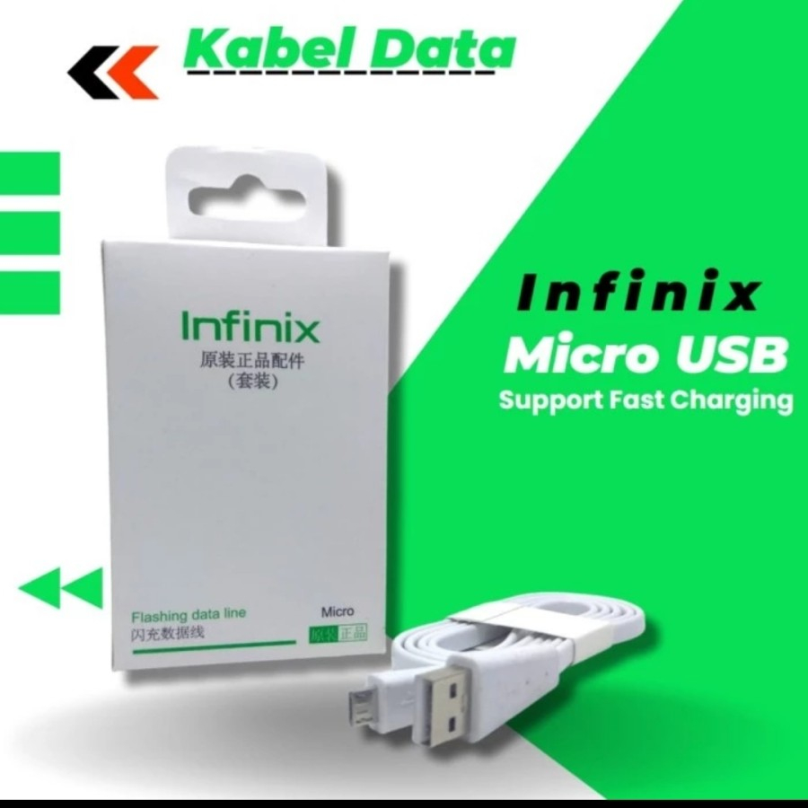 Kabel Data infinix Micro usb 2A Original 100% Fast Charging Kabel Charger Infinix support Fastcharging real 2 ampere