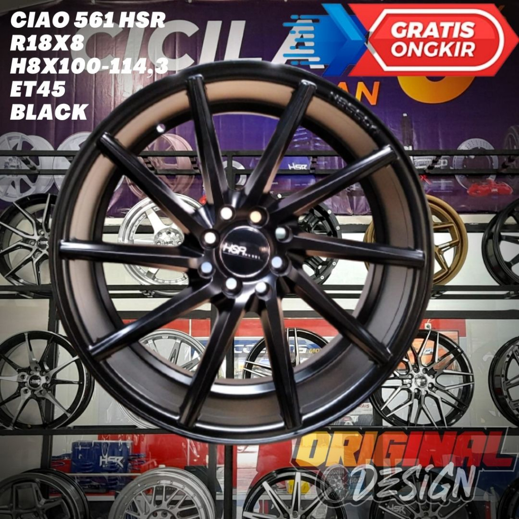 Velg Mobil Murah Ring 18 R18 HSR Ciao Untuk Jazz , Raize , Rocky , Vios