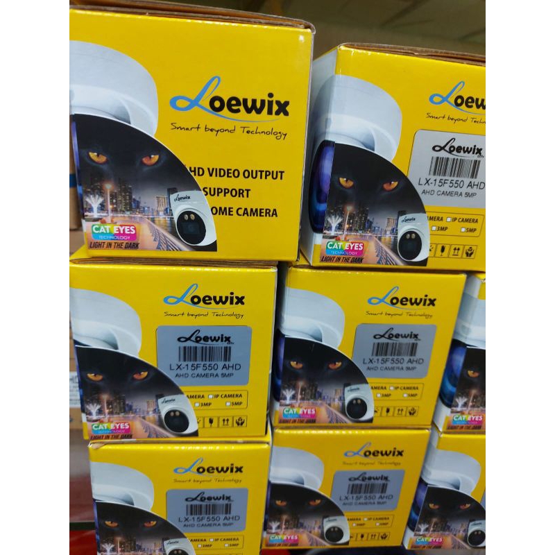 PAKET CCTV 5MP COLORVU 4 CHANNEL 4 KAMERA FULL COLOR LOEWIX SIANG MALAM WARNA