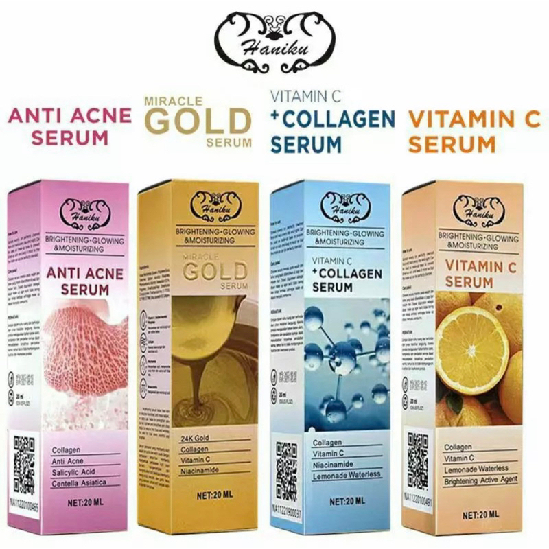 Serum Haniku Original BPOM | Anti Acne | Vit C | Collagen | Gold serum new