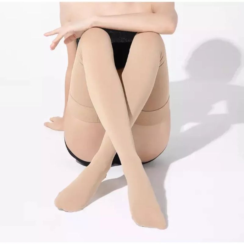 Stocking sepaha sheleg warna cream hitam