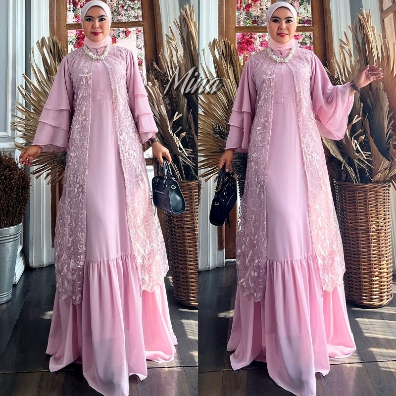 Gamis Cardigan Mina Original Butik