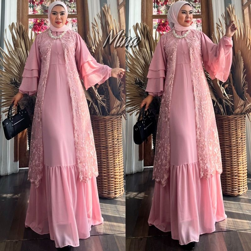 Gamis Cardigan Mina Original Butik