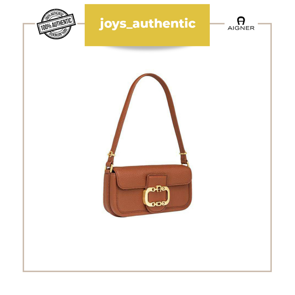Tas Wanita Aigner Celia Crossbody Bag XS Walnut Coklat Brown Woman Bag Authentic Original