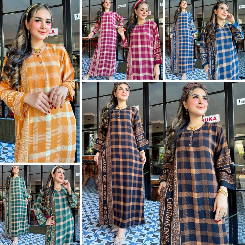 DASTER PANJANG LONGDRES CABUTAN KAKTUS FADIA CHIKA | DASTER RAYON SEMATA KAKI | DASTER KEKINIAN BUMIL BUSUI MURAH ADEM