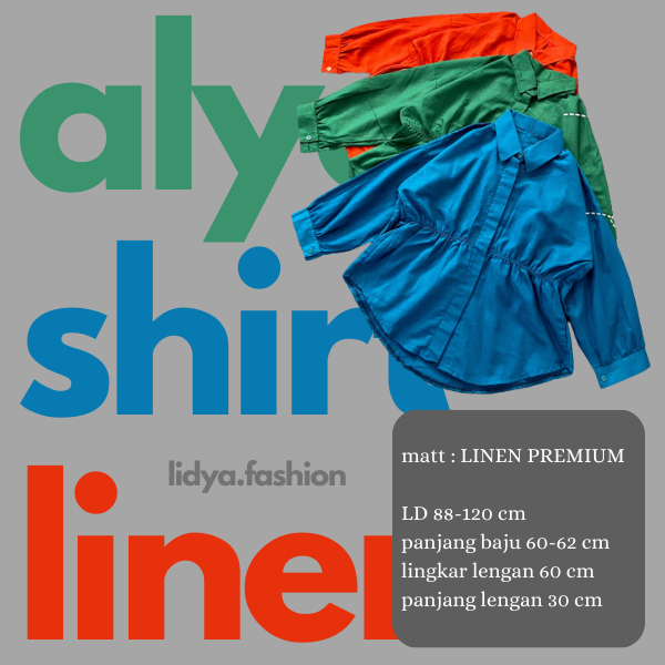 Alya Shirt Linen | Kemeja Wanita Kerut | Atasan Wanita Oversize Terbaru