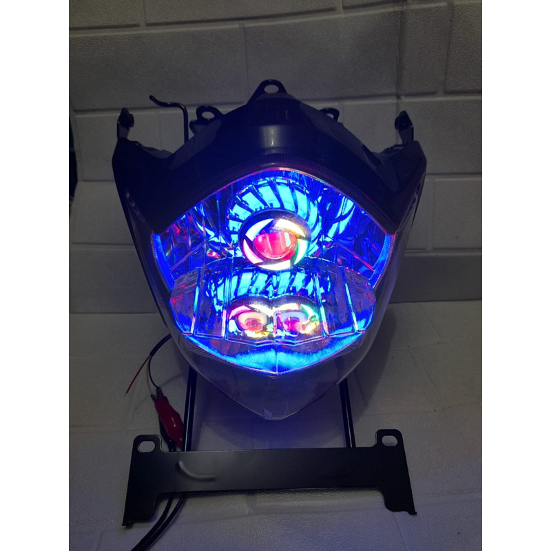 lampu depan vixion new bariasi led projie set breket dudukan lampu vixion 2010 2011 2012