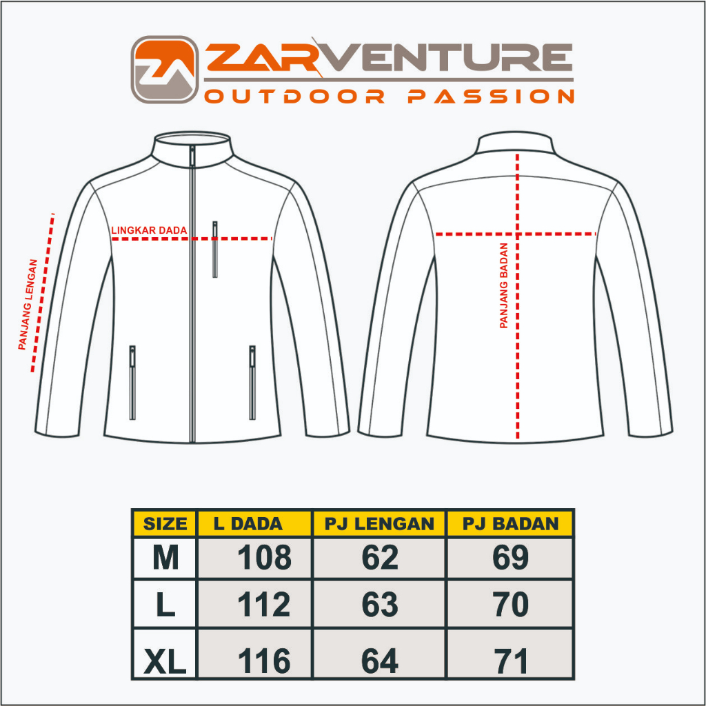 Zarventure velix jaket gunung windbreaker jaket motor outdoor bahan strech