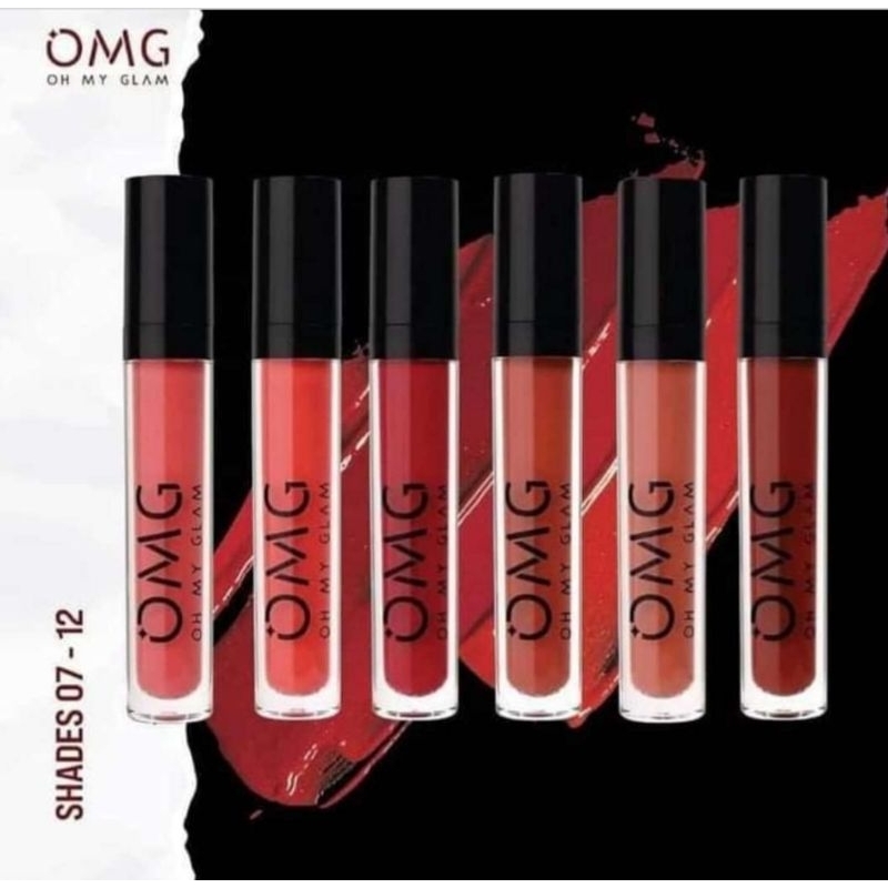 OMG Oh My GLAM Matte Kiss Lip Cream(Tahan Lama Original &amp; Harga promo &amp; Glosiran)(Kuwalitas no 1 harga hemat)
