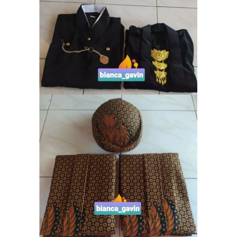 Baju Preweding Instan/ Baju Couple/ Prewed Adat Jawa (Beskap+Set Jarik+Kebaya Bludru+Blangkon)