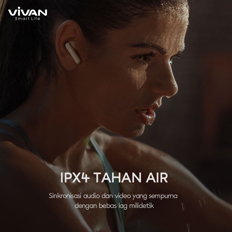 Original VIVAN infinity Earphone Wireless Airbuds ENC BT 5.3 Headset Bluetooth TWS Waterproof IPX4 In Ear With Charging Case