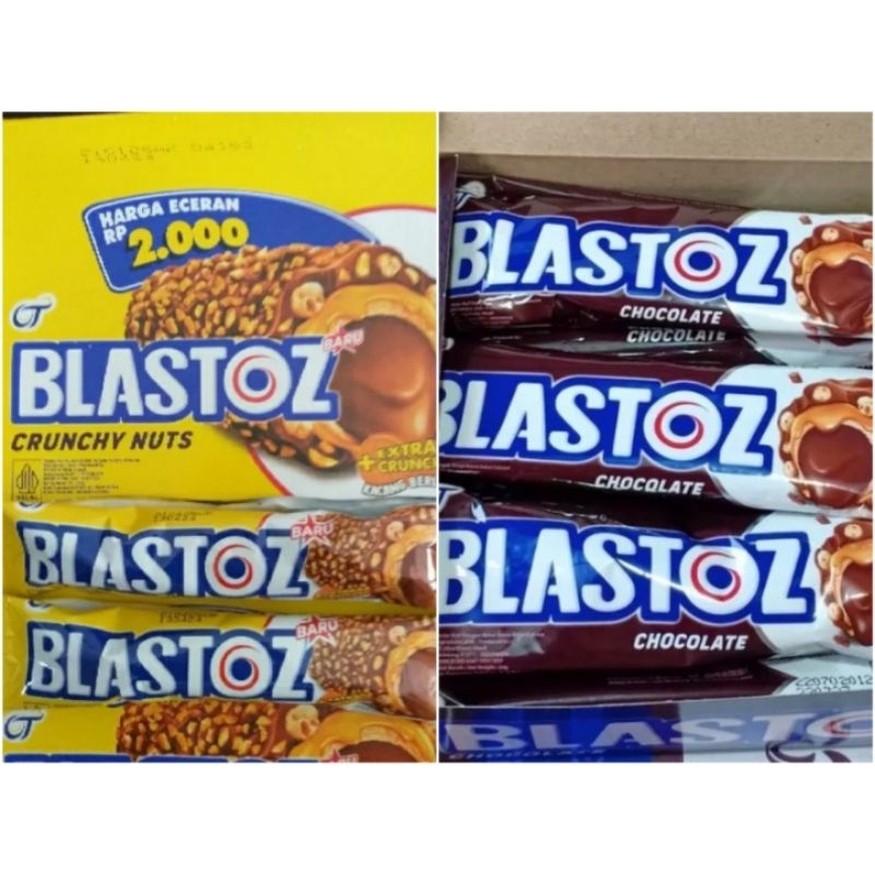 

Blastoz Chocolate Blastoz Crunchy Nuts 1 Pak isi 12 Pcs