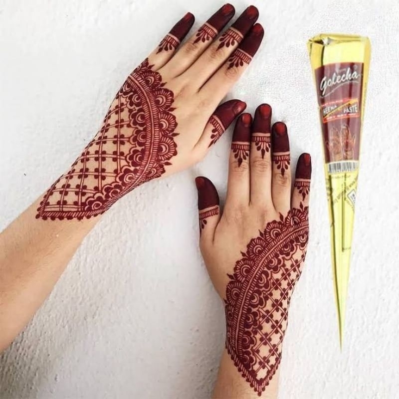 Hena Kuku Pacar Golecha Cherry Henna Golecha Cherry Merah Maroon Hitam Henna Golecha